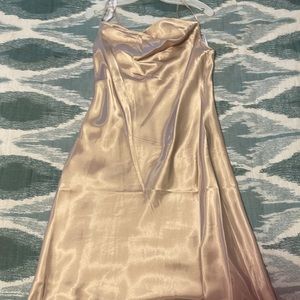 David’s Bridal Midi Cowl Neck Slip Dress